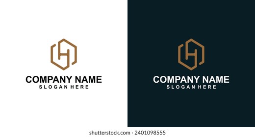 Diseño de logotipo de letra simple H con concepto moderno| letra de construcción H| vector premium