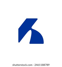 simple letter H logo, letter K vector icon