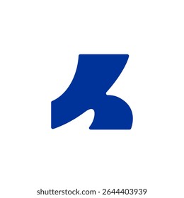 Simple letter H logo, letter K vector icon style