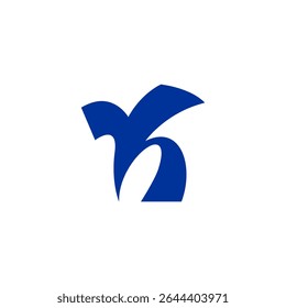 Simple letter H logo, letter K vector icon classic