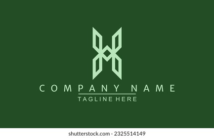 simple letter H logo template vector.