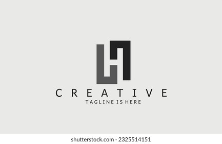 simple letter H logo template vector.