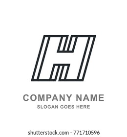 Simple Letter H Monogram Business Office Logo