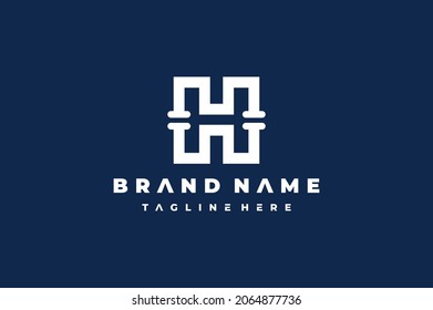 simple letter H pipe logo
