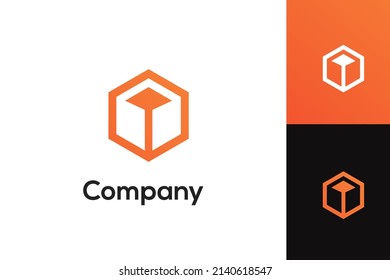 Simple letter I hexagon logo