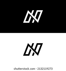 Simple Letter HN NH Monogram Logo Design