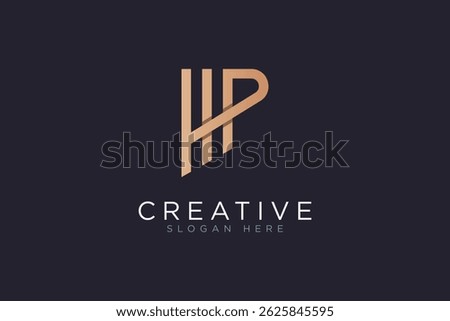 simple letter hp logo icon vector design template concept