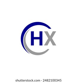 Simple Letter HX logo design template vector illustration. Alphabet Letter HX Technology Logo Design Pixel Element.
