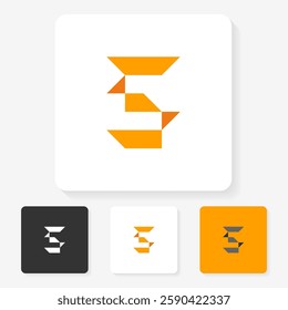 simple letter initials logo design