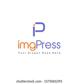 Simple letter IP or PI in connected Image graphic icon logo design abstract concept vector stock. Can be used as a symbol related to initial or monogram