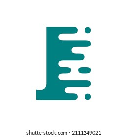  simple letter j fluid logo