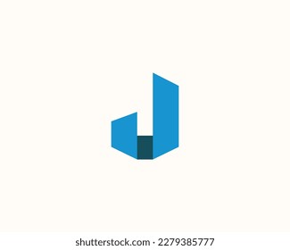 Plantilla de diseño del logotipo J de letra simple sobre fondo blanco. Adecuado para icono y logotipo web