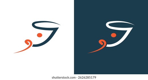 simple letter j logo icon vector design template concept