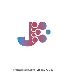 Simple letter J Technology design template logo