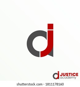 Logo de la carta. Tipo de letra JA. Concepto de fuente. Fusionar fuentes.