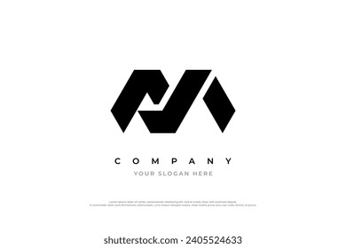 Simple Letter JM Logo or MJ Logo Design