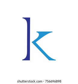 simple letter k design logo vector