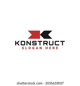 A simple letter k logo with a bold design that looks modern.