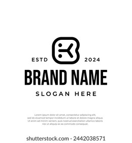 Simple letter k logo template