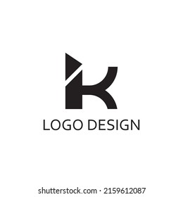 simple letter I K monogram for logo company design