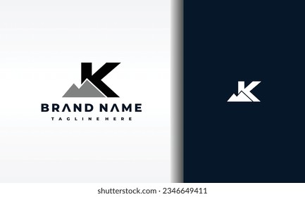 simple letter K mountain logo