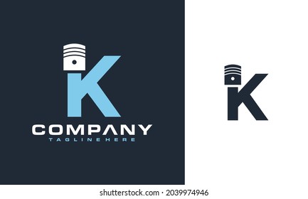 Simple Letter K Piston Logo