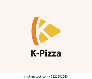 Simple letter K pizza logo, eps10