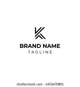 simple letter k stripe logo