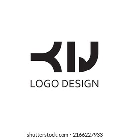 simple letter K W for logo company design