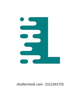 simple letter l fluid logo