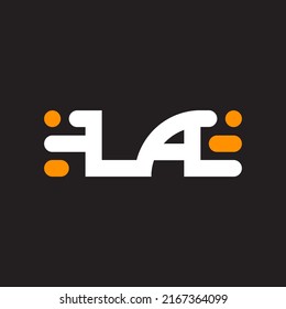 letra simple L A para plantilla de diseño de logotipo