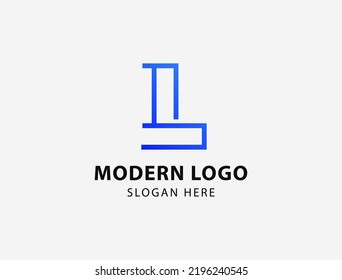 Simple letter L logo design template on white background. Suitable for any brand logo and etc.