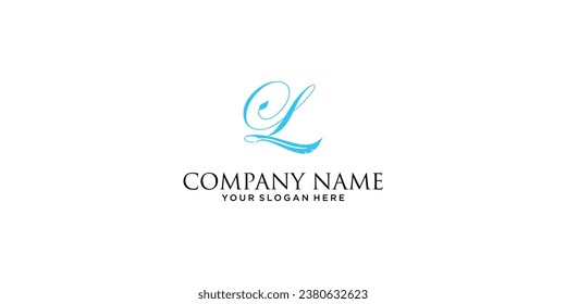 Simple letter L logo design with modern concept| premium vector