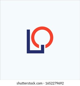 simple Letter L O vector initial design template 