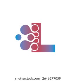 Simple letter L Technology design template logo