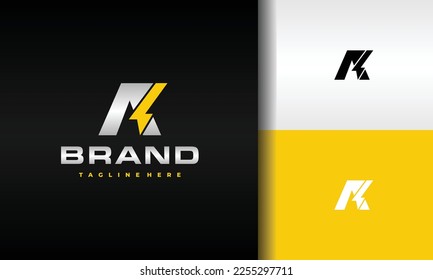 simple letter A lightning logo
