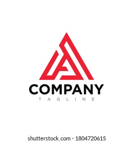 Vector De Logotipo De Una Letra Simple. Vector de logotipo de triángulo minimalista