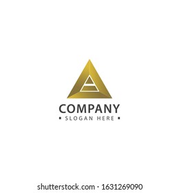 A simple letter logo with accents like the pyramid and a sharp A letter makes this design, modern, unique, luxurious.