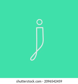 Simple letter i logo concept. Minimal letter i icon vector logo design.
