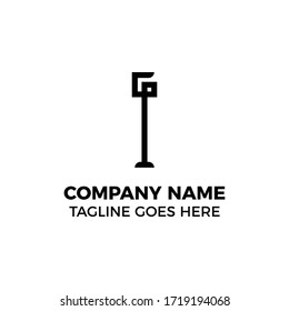 simple letter i logo design