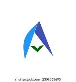 simple A letter logo design