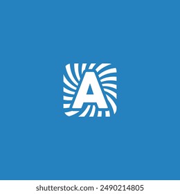 Einfacher Buchstabe Ein Logo-Design.