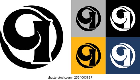 Simple I Letter Logo Design. Minimal Flat Vector I Logo Design Template Element Usable for Business and Branding Logos. alphabet I in isolated background. Letter I creative and unique Rounded logo