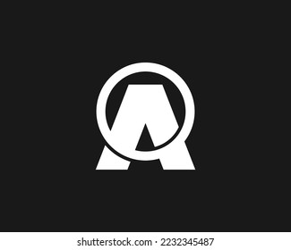 Einfaches Schreiben Eine Logo-Design-Vorlage auf schwarzem Hintergrund.
