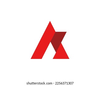Simple letter A logo design template on white background. suitable for any branding logo