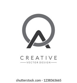 Simple letter A logo design Vector