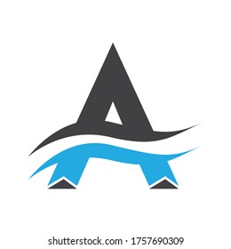 Simple Un vector de diseño de logotipo de letra.