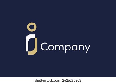 simple letter i logo icon vector design template concept