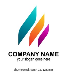 simple letter A logo with line shape