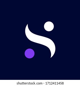 Simple letter logo S creative initial for brand identity.